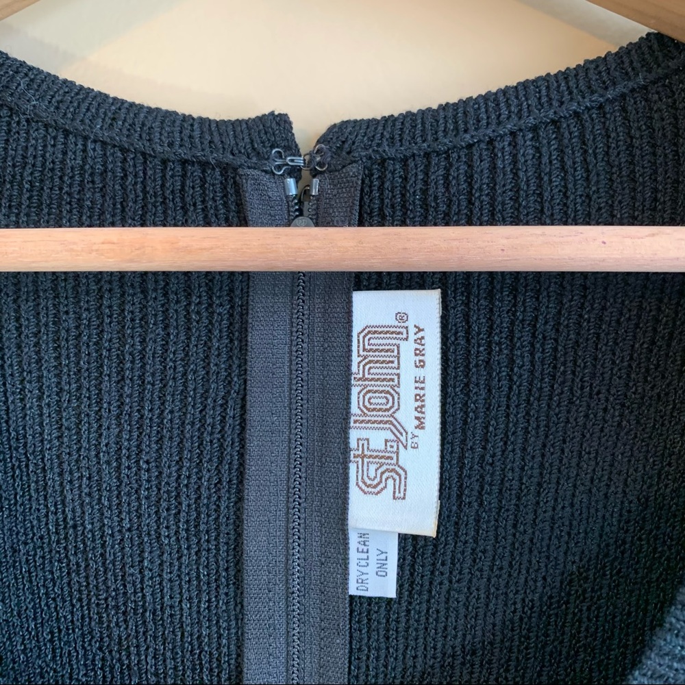 Vintage St. John Peplum Sweater v-neck RELISTED - Picture 10 of 14